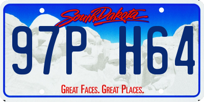 SD license plate 97PH64