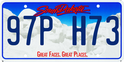 SD license plate 97PH73