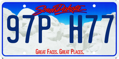 SD license plate 97PH77