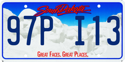 SD license plate 97PI13