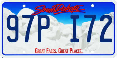 SD license plate 97PI72