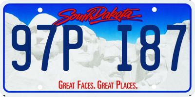 SD license plate 97PI87