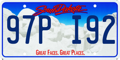 SD license plate 97PI92