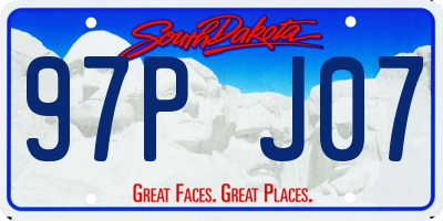 SD license plate 97PJ07