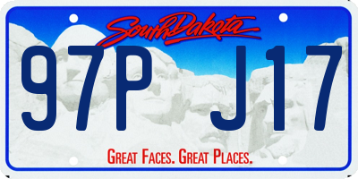 SD license plate 97PJ17