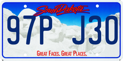 SD license plate 97PJ30