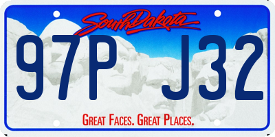 SD license plate 97PJ32