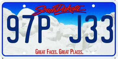 SD license plate 97PJ33