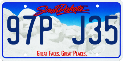 SD license plate 97PJ35
