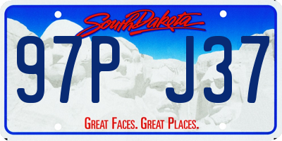SD license plate 97PJ37