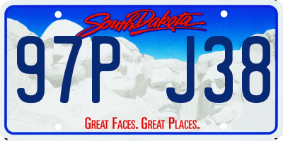 SD license plate 97PJ38