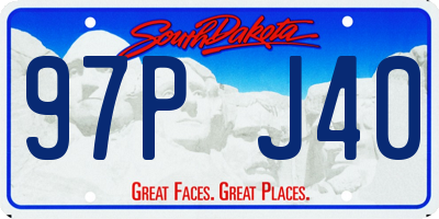 SD license plate 97PJ40