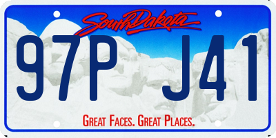 SD license plate 97PJ41
