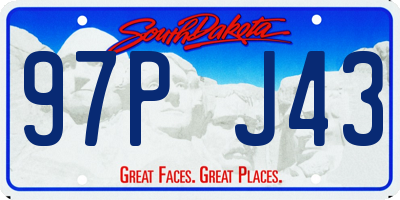 SD license plate 97PJ43