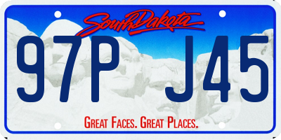 SD license plate 97PJ45