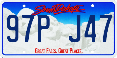 SD license plate 97PJ47