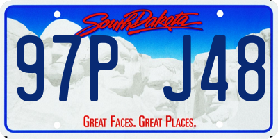 SD license plate 97PJ48
