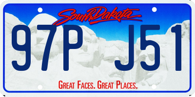 SD license plate 97PJ51