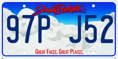 SD license plate 97PJ52