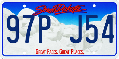 SD license plate 97PJ54