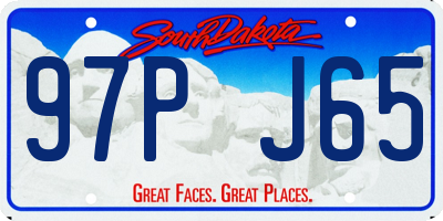 SD license plate 97PJ65