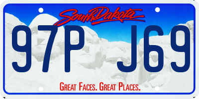 SD license plate 97PJ69