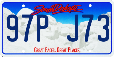 SD license plate 97PJ73