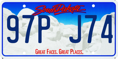 SD license plate 97PJ74