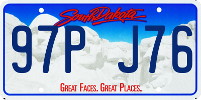 SD license plate 97PJ76