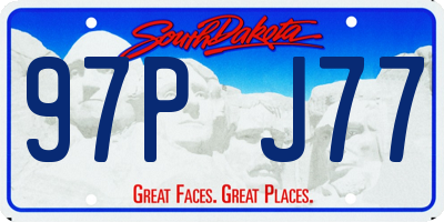 SD license plate 97PJ77
