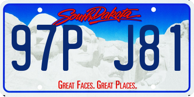 SD license plate 97PJ81