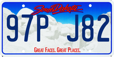 SD license plate 97PJ82