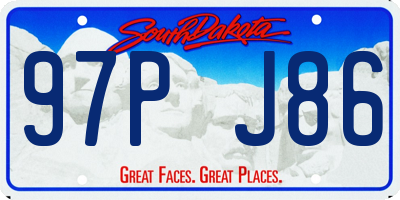 SD license plate 97PJ86