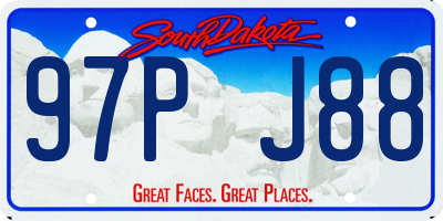 SD license plate 97PJ88