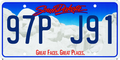 SD license plate 97PJ91