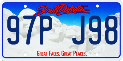 SD license plate 97PJ98