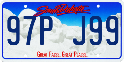 SD license plate 97PJ99