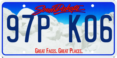 SD license plate 97PK06