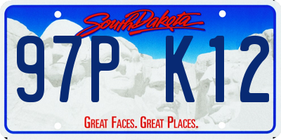 SD license plate 97PK12