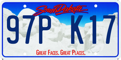 SD license plate 97PK17