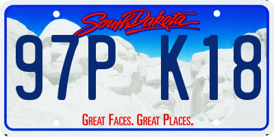 SD license plate 97PK18