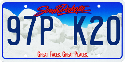 SD license plate 97PK20