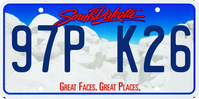 SD license plate 97PK26