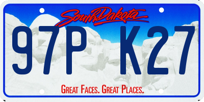 SD license plate 97PK27
