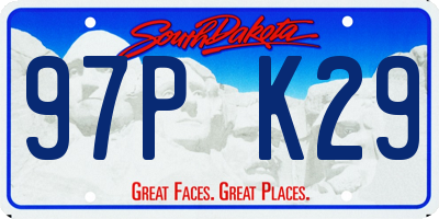 SD license plate 97PK29