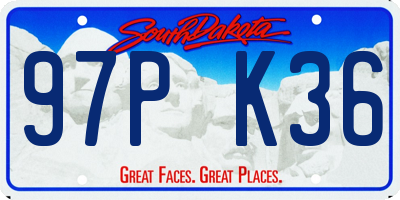 SD license plate 97PK36