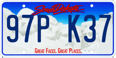SD license plate 97PK37