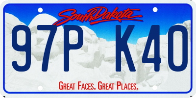 SD license plate 97PK40