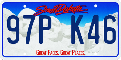 SD license plate 97PK46