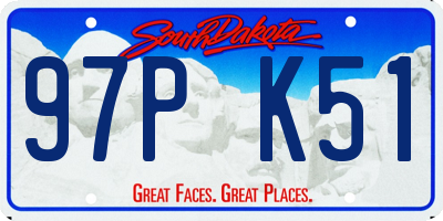 SD license plate 97PK51